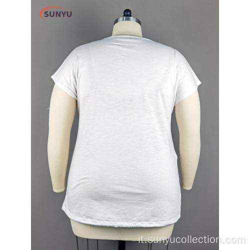 T-shirt senza maniche in tessuto in cotone